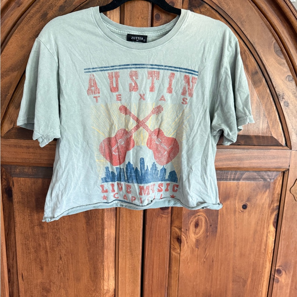 Zutter Green Austin Texas Crop Top